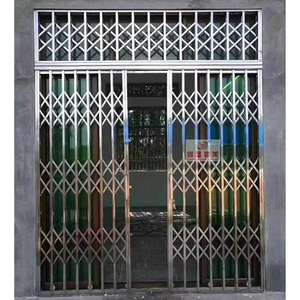 ตะแกรงหน้าประตูนิรภัยแบบยืดได้ทำจากสแตนเลสสตีลใช้กลางแจ้งกันขโมยพื้นผิวสำเร็จรูปแบบเปิดด้านข้าง - Product Image 1