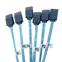 Serial ATA SATA 7 pines a 6x180 grados Serial ATA 7 pines SSD Cable de unidad de estado sólido