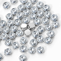 Strass en cristal Selina, forme ronde, à dos plat, type Rivoli, avec griffes de fixation pour la confection de bijoux, sacs, chapeaux et décoration intérieure