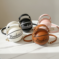 Nouveau style PU Mini chaîne sac de basket-ball forme épaule et sac à bandoulière personnalité lettre sac à main pour dames