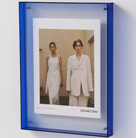 Cadre d'affichage magnétique en acrylique pour comptoir, pour photos et certificats - Design moderne et écologique