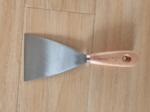 Công nghiệp-lớp thép carbon vách thạch cao công cụ linh hoạt bằng gỗ xử lý spackle dao DIY Spatula Palette scraper xẻng thìa - Product Image 5