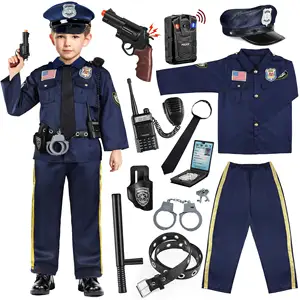 Funmular Police Officer Costume For Kids Halloween Costume For Boys Girls Cop Costume Role Play Kit For Halloween Career