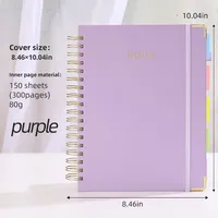 Carnet à spirales A5 ligné en anglais pour l'exportation, agenda, journal étudiant, vente en gros, impression de logo