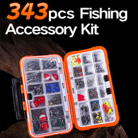 Kit d'accessoires de pêche WEIHE 343 pièces, boîte à accessoires de pêche, combo d'accessoires de pêche, matériel de pêche en plein air