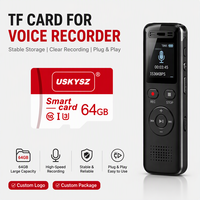 Kartu Memori Micro TF Berkualitas Handal 64GB 128GB untuk Penyimpanan File Audio Perekam Suara Kelas 10 U1 Siap Kirim Model Spi