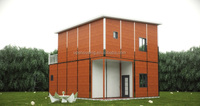 Maison/villa/hôtel préfabriquée en béton préfabriqué modulaire économique à faible coût