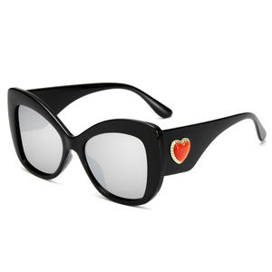 Lunettes de soleil de luxe 2019 pour hommes et femmes, style vintage, verres dégradés, protection UV400, grande monture, forme œil de chat - Product Image 4