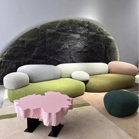 Canapé-lit pliable 3 places en tissu avec pieds en bois, canapé-lit fonctionnel, meubles confortables pour le salon