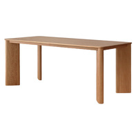 Table à manger en bois massif de style japonais, table rectangulaire minimaliste moderne, table à manger pour 4 personnes, mobilier de maison, ensemble de salle à manger pour maison d'hôtes