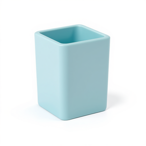 Portacepillos de Dientes SAND 7x7xH10.8 Cm, Diseño Cuadrado Azul Pastel, Accesorio de Baño - Product Image 2