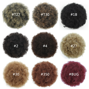 <span class=keywords><strong>Chignon</strong></span> Afro Court à Cordon, <span class=keywords><strong>Facile</strong></span> à Poser, Bun Synthétique, Postiche Afro Bouclé Crépus, Queue de Cheval Afro - Product Image 5