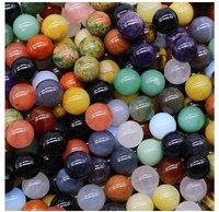 Vente en gros de petite boule de cristal en agate naturelle pour la fabrication de bijoux DIY