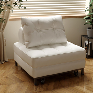 Sillón <span class=keywords><strong>Puff</strong></span> Cuadrado Moderno, Diseño Plegable y Extensible, Tapicería de Tela, Sofá <span class=keywords><strong>Cama</strong></span> para Sala de Estar, Dormitorio, Balcones y Apartamentos Pequeños - Product Image 4