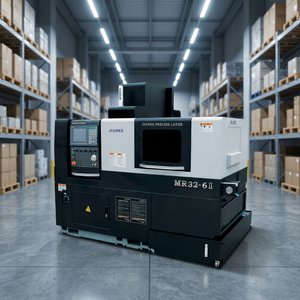 Tour CNC 5 axes à double broche légère JIANKE MR32-6, déplacement de 200 mm, précision de 0,005 mm, porte-outil automatique, garantie 1 an - Product Image 1