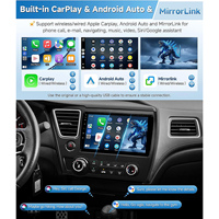 Honda Civic 9 2013-2016 için 9'' Araç DVD Oynatıcısı 9 İnç Araç Stereo DVD Video Ses DVD Oynatıcısı Kablosuz CarPlay