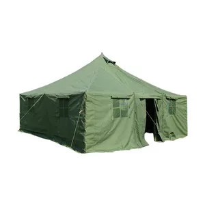 QX Factory Custom 10-50 Man Green Waterproof Winter Camping Outdoor Canvas Tent