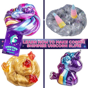 Kit de slime DIY <span class=keywords><strong>Licorne</strong></span> tout-en-un, non toxique, doux, non collant, boue cristalline, colle à bulles, jouet anti-stress, cadeau - Product Image 4