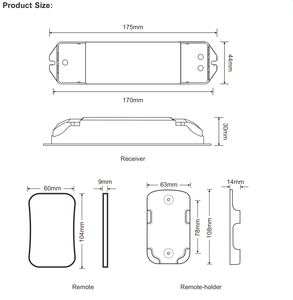 Cho ltech ROHS chứng nhận <span class=keywords><strong>RF</strong></span> không dây <span class=keywords><strong>Led</strong></span> điều khiển Phantom Strip <span class=keywords><strong>RGB</strong></span> 4-kênh từ xa Dimmer điện áp không đổi - Product Image 3