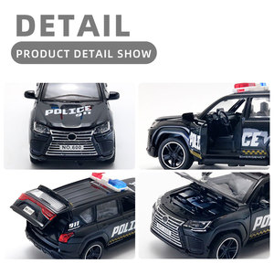 Modellino <span class=keywords><strong>SUV</strong></span> della Polizia Fuoristrada in Lega 1:32 con 4 Porte Apribili e Interni Dettagliati, Auto Giocattolo in Metallo Pressofuso Resistente per Bambini dai 5 Anni in Su - Product Image 3