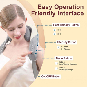 Masajeador Eléctrico Inalámbrico Shiatsu para Cuello y Hombros con Calor y Temporizador Automático de 15 Minutos para Cuello, Espalda, Cintura y Glúteos - Product Image 4