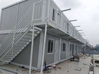 Bureau de chantier modulaire préfabriqué 6-en-1 prêt à l'emploi et détachable, 20 pieds, en acier peint au four pour projets isolés