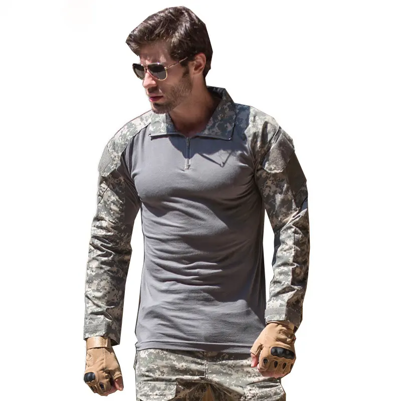 desgastar-resistente sapo roupas da longo-luva uniforme de combate ACU camuflagem do exército terno pode ser personalizado