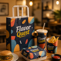 Sac en papier compostable pour courses, vente directe fabricant pour emballage alimentaire de détail