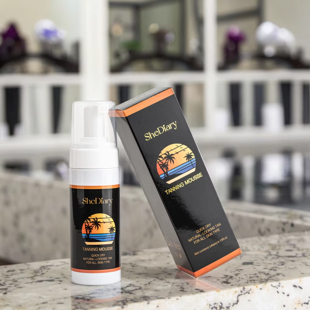 SheDiary Professional Grade Self Tanning Mousse for Beginners Customizable LOGO Organic Ingredients for Men and Women