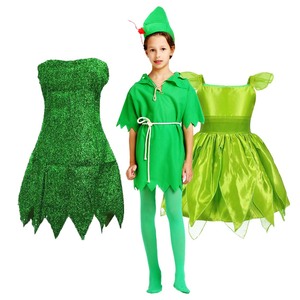 Disfraz de <span class=keywords><strong>Peter</strong></span> <span class=keywords><strong>Pan</strong></span> Verde de Elfo para Niños y Adultos, Novedad de 2024, para Fiestas de Halloween, Cosplay, con Orejas, DISP-008 - Product Image 5