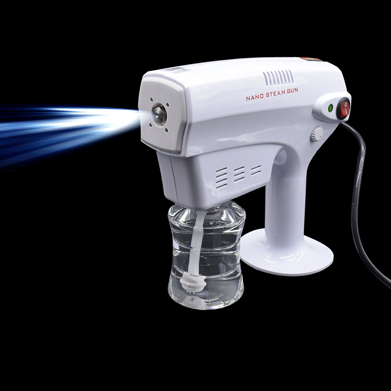 Парикмахерский магазин наномасштаб распылитель горячей воды спрей для волос шутер синий свет Нано спрей машина