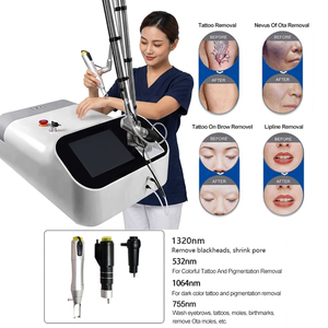 เครื่องเลเซอร์ Picosecond 2000Ps 532nm 1064nm แบบ Q-Switched Nd:YAG Pico Laser สำหรับลบรอยสักและเม็ดสี - Product Image 1
