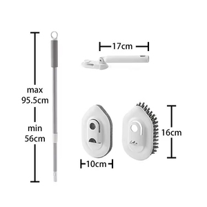 Brosse de nettoyage à long <span class=keywords><strong>manche</strong></span> pour baignoire et carrelage, à poils rigides, pour le lavage et le frottement des sols, vente en gros - Product Image 2