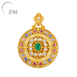 UM Jewelry's Modern 925 Silver Zircon Filament Pendant 18K Gold Plated Unisex Daily Wear Wedding Anniversary <b>Gift</b> - Product Image 1