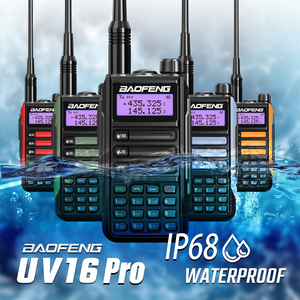 Walkie-talkie Ht 10W Tri banda resistente al agua tipo-C UV 16 UV-16 Pro V2 H513 De Largo Alcance Vhf <span class=keywords><strong>Baofeng</strong></span> <span class=keywords><strong>Uv16</strong></span> Walkie Talkie - Product Image 2