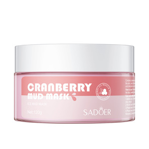 SADOER Organic Clay Mask Kit Handelsmarke Kurkuma Grüner Tee Pink Cranberry Face Mud Clay Mask Gesichts maske für Akne-Haut - Product Image 1