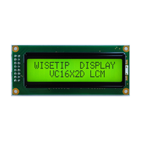 Wisetip Direkter Werksverkauf VC16X2D LCM ST7066 Controller Hochwertiges LCD-Modul +5V 1/16 Duty Cycle 66x16mm Sichtbereich
