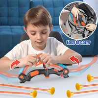 Arc et flèche pour enfants avec cible et carquois, jeu de tir à l'arc avec LED lumineuse et son, jouets d'intérieur et d'extérieur, 8 flèches à ventouse