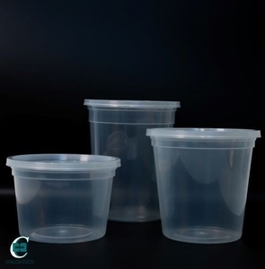 BPA Free Disposable Plastic Deli Cup Food <b>Storage</b> <b>Containers</b> with Leakproof Lids for Restaurant Takeout and Home Kitchen Use - Product Image 6