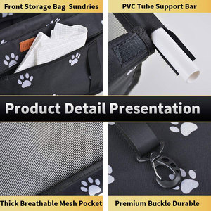 SUNNUO nouveau siège d'appoint pour chien de compagnie respirant et pliable panier de voiture pour animaux de compagnie petits et moyens animaux de compagnie impression voiture siège Portable - Product Image 6