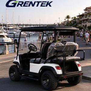 Carrito de golf todoterreno elevado de 4 plazas con pantalla grande y audio para entretenimiento en complejos turísticos - Product Image 1