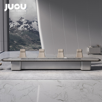 Table de réunion de luxe 16 places, table de conférence moderne et ensemble de chaises pour bureau, école, hôtel