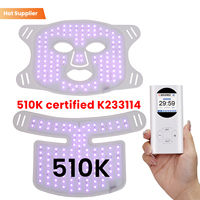 Masque de Beauté Thérapeutique LED en Silicone 3 en 1 Lumière Rouge et Proche Infrarouge (NIR) pour le Visage, Prix Usine Shenzhen