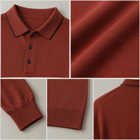 Pull en tricot épais RCX de haute qualité, col rond simple, marron, pour homme, hiver