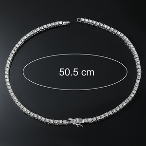 Single Row Necklace, Rhinestone Single Row Tennis Chain Punk Trend Items Tanjing Fashion Lijing Necklace - Product Image 4