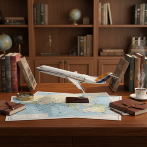 Modelo de Avión de Escritorio Fokker 100 Mass Lease - Material de Resina, Escala 1:100, Color y Patrón Personalizables, 47 cm - Product Image 4