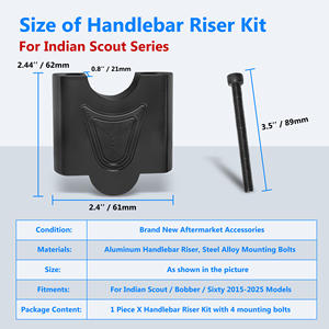 ชุดเพิ่มแฮนด์มอเตอร์ไซค์อลูมิเนียม2 "สำหรับชาวอินเดียลูกเสือ/Bobber/ หกสิบ2015-2025รุ่นอุปกรณ์เสริมสำหรับบาร์ - Product Image 6