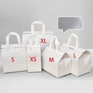 Sac isotherme réutilisable en non-tissé, imprimé avec logo personnalisé, écologique et biodégradable, pour plats à emporter, aliments et lait - Product Image 2