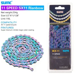 <span class=keywords><strong>Cadena</strong></span> de Bicicleta de Carretera SUMC SX11SL Diamond de 11 Velocidades y 116 Eslabones con MissingLink, Caja Original |   Compatible con bicicletas de carretera y MTB - Product Image 6