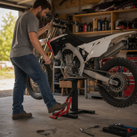 Plateforme élévatrice pour moto tout-terrain, table hydraulique à ciseaux, support pour moto tout-terrain, équipement de réparation robuste pour atelier et garage, ensemble d'outils
